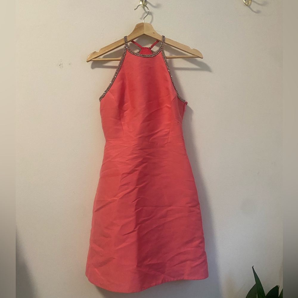 Kate spade mini hot pink dress with crystal bow